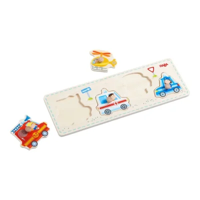 Mașini de intervenție - puzzle din lemn