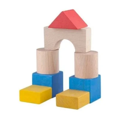 Cuburi de lemn colorate 30 piese