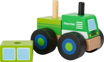 Tractor din blocuri de lemn