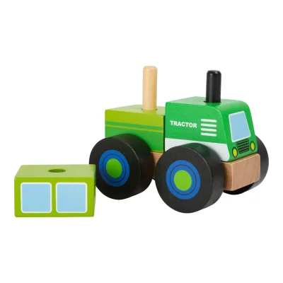Tractor din blocuri de lemn