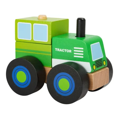 Tractor din blocuri de lemn