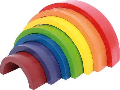 Curcubeu colorat mare din lemn