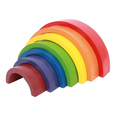 Curcubeu colorat mare din lemn