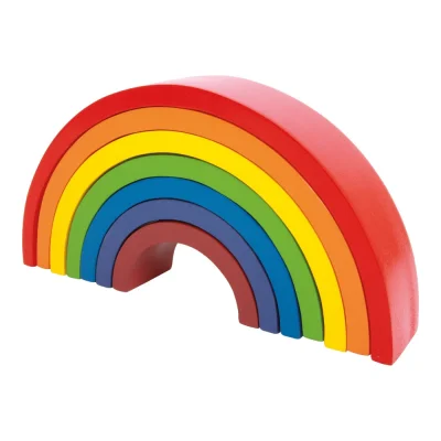 Curcubeu colorat mare din lemn