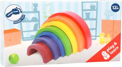 Curcubeu colorat mare din lemn