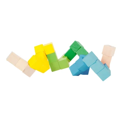 Cub elastic de construit Albastru-Verde