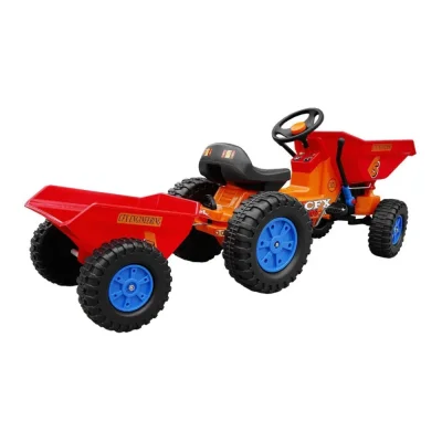 Tractor cu pedale și remorcă pentru copii Hecht