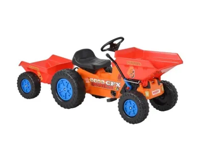 Tractor cu pedale și remorcă pentru copii Hecht