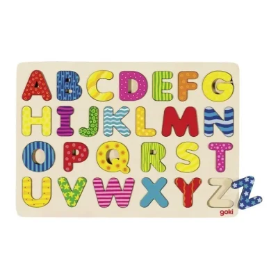 Litere din lemn alfabet a-z