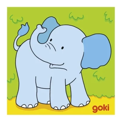 Puzzle 4 cuburi cu animale
