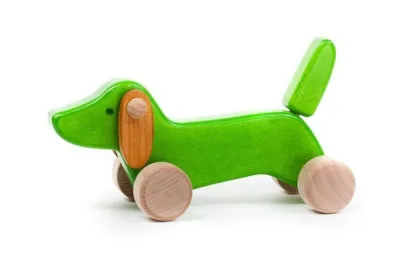Catelus din lemn - verde