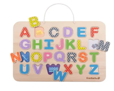Puzzle cu alfabet magnetic și placă de desenat