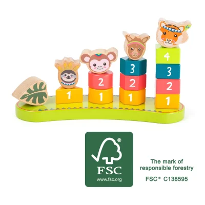 Joc de potrivire a formelor geometrice cu numere Jungle
