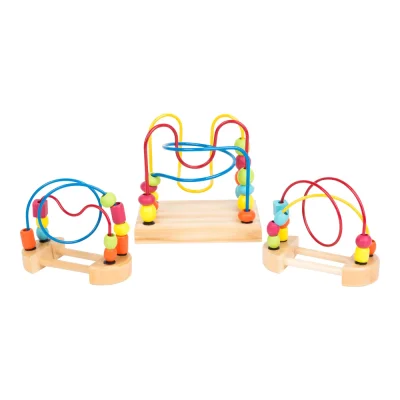 Circuit cu bile din lemn - set de 3