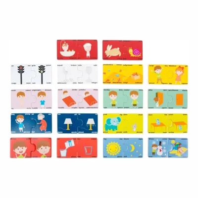 Puzzle învață antonimele