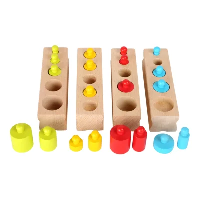Cilindri Montessori colorați