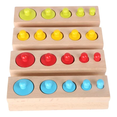 Cilindri Montessori colorați