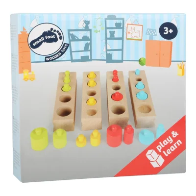 Cilindri Montessori colorați