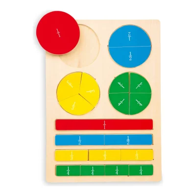 Puzzle de învățare a fracțiilor