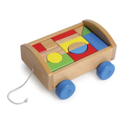 Mașinuța cu blocuri de construit