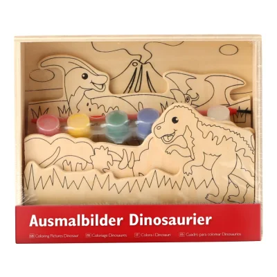 Tablouri de colorat din lemn, dinozauri