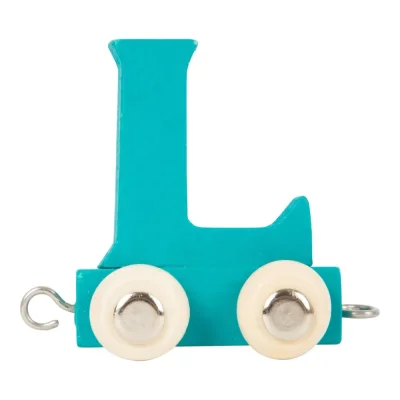 Litere din lemn multicolor pentru trenuleț - litera L