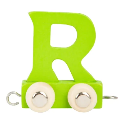 Litere din lemn multicolor pentru trenuleț - litera R