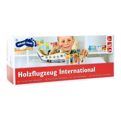 Avion din lemn cu figurine