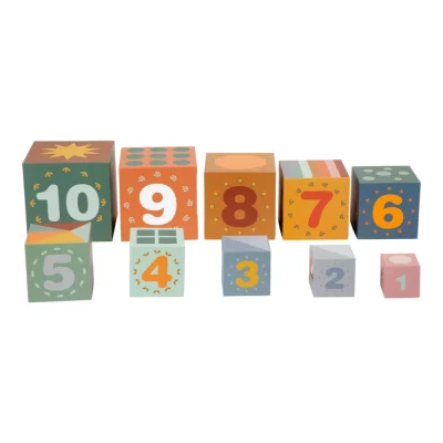 Turn Montessori de construit cu 10 piese din carton Safari