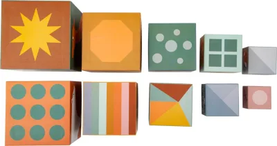 Turn Montessori de construit cu 10 piese din carton Safari