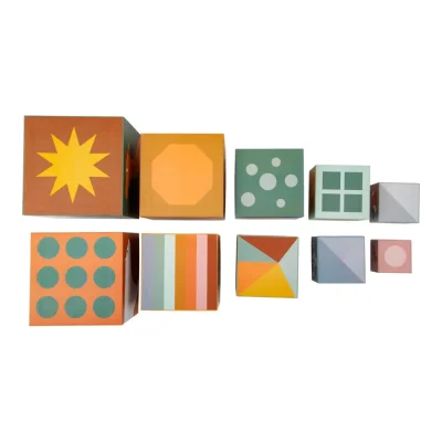 Turn Montessori de construit cu 10 piese din carton Safari