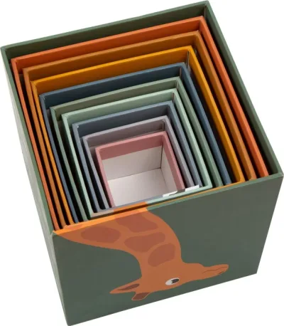 Turn Montessori de construit cu 10 piese din carton Safari