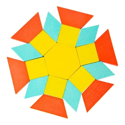 Joc Tangram din lemn XL 250 piese MONTESSORI
