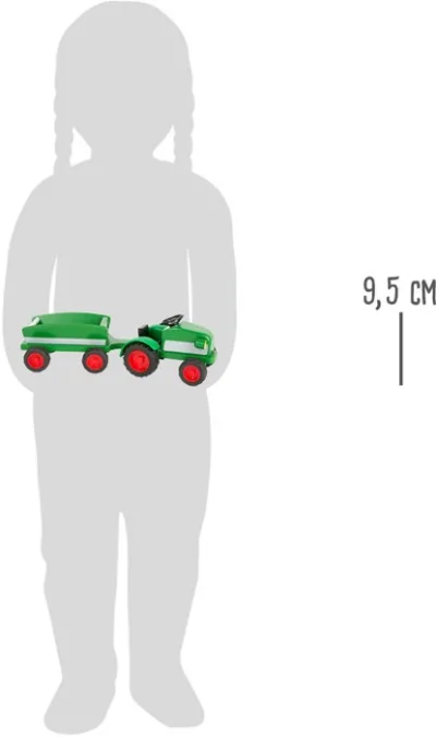 Tractor cu remorcă din lemn