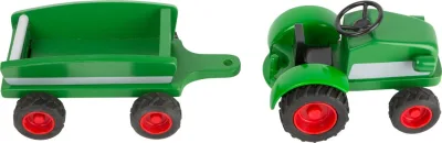 Tractor cu remorcă din lemn
