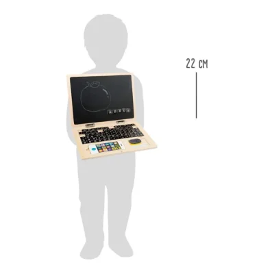 Laptop din lemn cu tablă magnetică