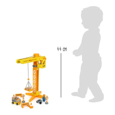 Jucărie din lemn Macara accesoriide construcție