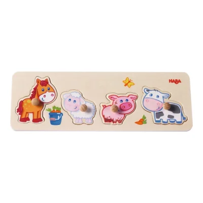 Animalele din fermă - puzzle din lemn